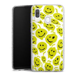 Silikon Glitter Case transparent-silber