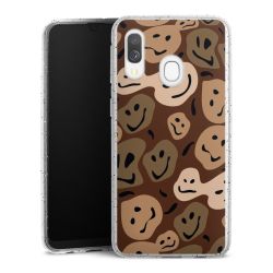 Silikon Glitter Case transparent-silber