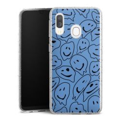 Silikon Glitter Case transparent-silber