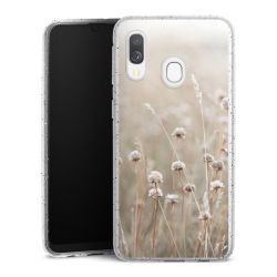 Silikon Glitter Case transparent-silber