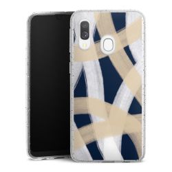 Silikon Glitter Case transparent-silber