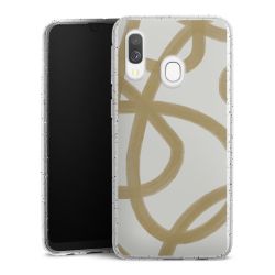 Silikon Glitter Case transparent-silber