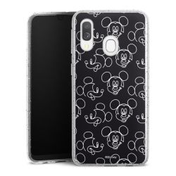 Silikon Glitter Case transparent-silber