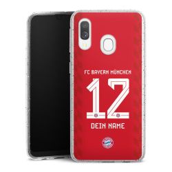 Silikon Glitter Case transparent-silber