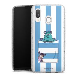 Silikon Glitter Case transparent-silber