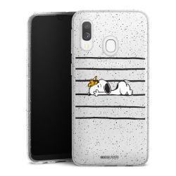 Silikon Glitter Case transparent-silber