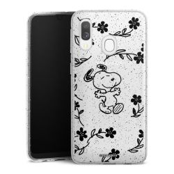 Silikon Glitter Case transparent-silber