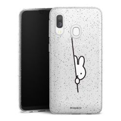 Silikon Glitter Case transparent-silber