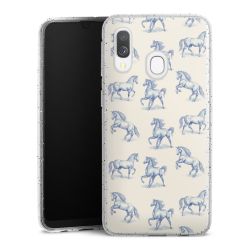 Silikon Glitter Case transparent-silber