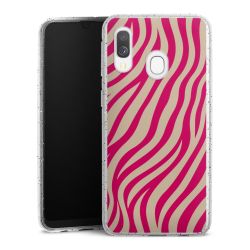 Silikon Glitter Case transparent-silber