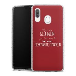 Silikon Glitter Case transparent-silber