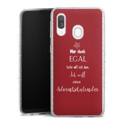 Silikon Glitter Case transparent-silber