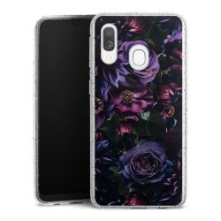 Silikon Glitter Case transparent-silber