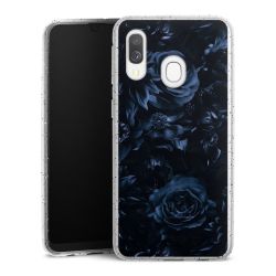 Silikon Glitter Case transparent-silber