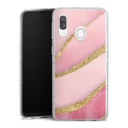 Silikon Glitter Case transparent-silber