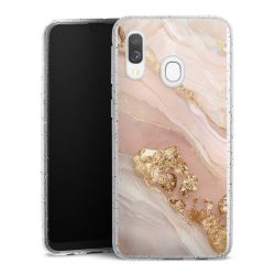 Silikon Glitter Case transparent-silber