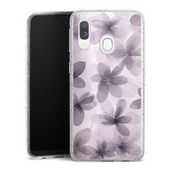 Silikon Glitter Case transparent-silber