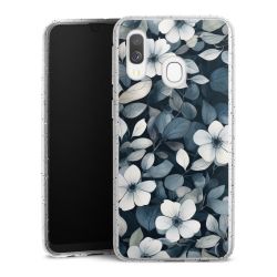 Silikon Glitter Case transparent-silber