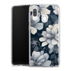Silikon Glitter Case transparent-silber