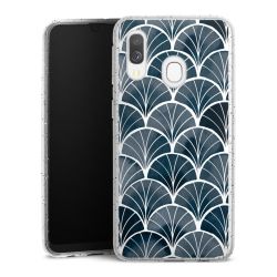 Silikon Glitter Case transparent-silber