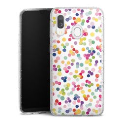 Silikon Glitter Case transparent-silber