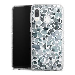 Silikon Glitter Case transparent-silber