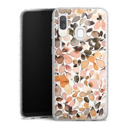 Silikon Glitter Case transparent-silber