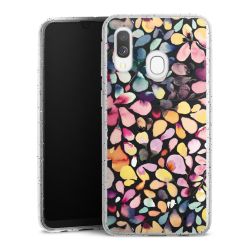 Silikon Glitter Case transparent-silber