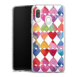 Silikon Glitter Case transparent-silber