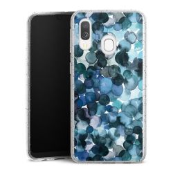 Silikon Glitter Case transparent-silber