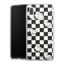 Silikon Glitter Case transparent-silber