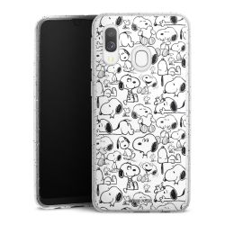 Silikon Glitter Case transparent-silber