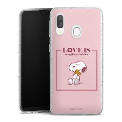 Silikon Glitter Case transparent-silber