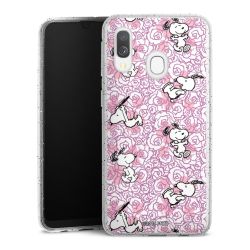 Silikon Glitter Case transparent-silber