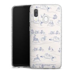 Silikon Glitter Case transparent-silber