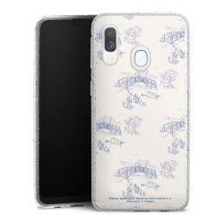 Silikon Glitter Case transparent-silber