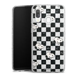 Silikon Glitter Case transparent-silber