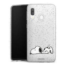 Silikon Glitter Case transparent-silber