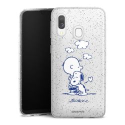Silikon Glitter Case transparent-silber