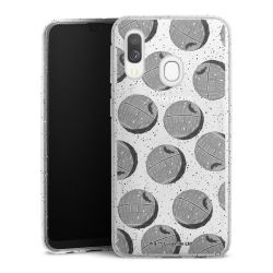 Silikon Glitter Case transparent-silber