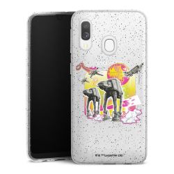 Silikon Glitter Case transparent-silber