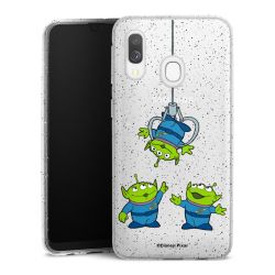 Silikon Glitter Case transparent-silber