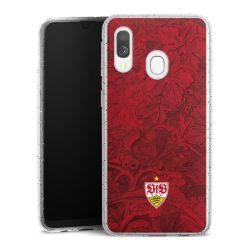 Silikon Glitter Case transparent-silber