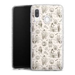 Silikon Glitter Case transparent-silber