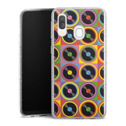 Silikon Glitter Case transparent-silber