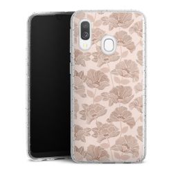 Silikon Glitter Case transparent-silber