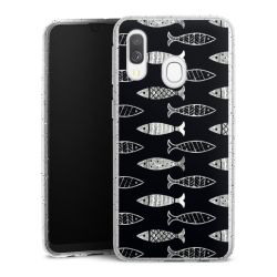 Silikon Glitter Case transparent-silber