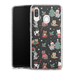 Silikon Glitter Case transparent-silber