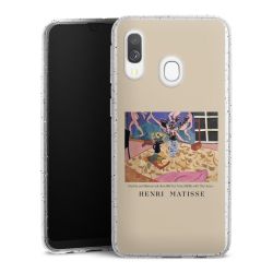 Silikon Glitter Case transparent-silber