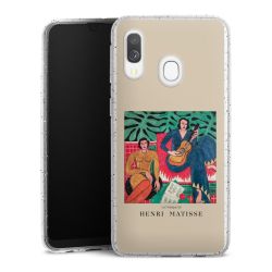 Silikon Glitter Case transparent-silber